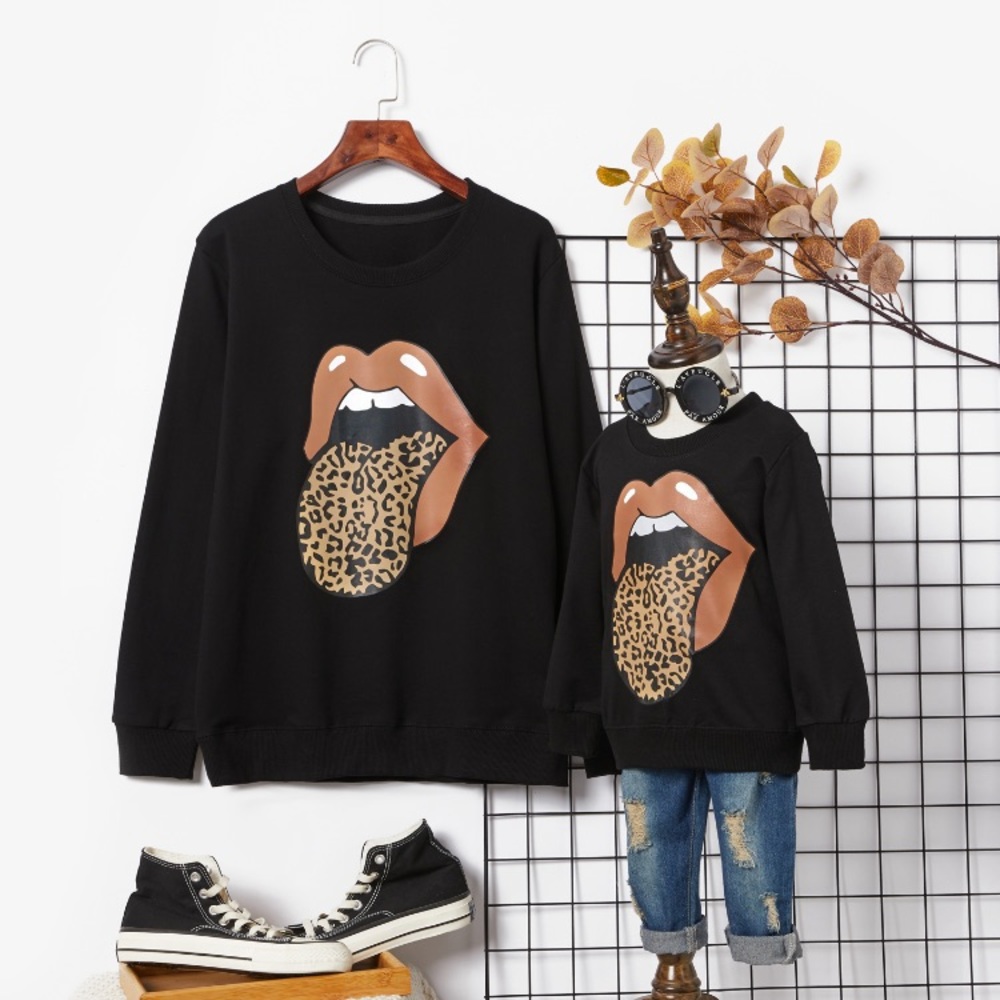 NWT🎉 Mommy & Me Matching Black Cotton Sweatshirts